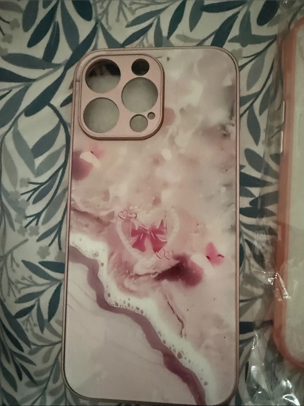 Pink Butterfly & Marble Phone Case Bundle - Compatible Cell Phone Accessories